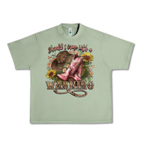 Oil Green shouldve come with a warning boots  cowboy Urban Heavy Tee - NancyCooperArtShop