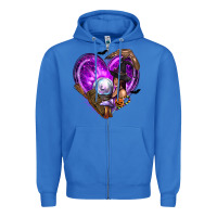 True Royal Halloween Heart with Witch Zipper Hoodie - texasbilliewilder