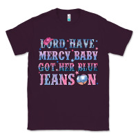 Plum lord have mercy baby got her blue jeans on Classic Tee - NancyCooperArtShop
