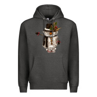Charcoal Heather snowman gnome Premium Hoodie - CowGirlArtShop