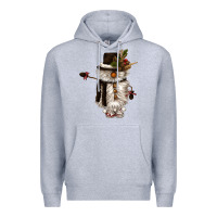 Heather Grey snowman gnome Premium Hoodie - CowGirlArtShop