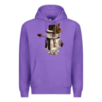 Purple snowman gnome Premium Hoodie - CowGirlArtShop
