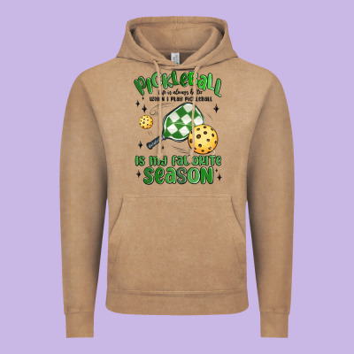 Pickleball Is My Favorite Season Vintage Hoodie Designed By Maliassmallbusiness