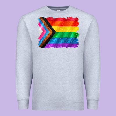 Pride Flag Background Premium Sweatshirt Designed By Cowgirlartshop