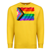 Lemon Pride flag background Premium Sweatshirt - CowGirlArtShop