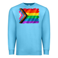 Ocean Blue Pride flag background Premium Sweatshirt - CowGirlArtShop