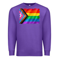 Purple Pride flag background Premium Sweatshirt - CowGirlArtShop