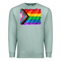 Seafoam Pride flag background Premium Sweatshirt - CowGirlArtShop