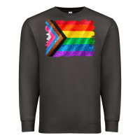 Smoke Pride flag background Premium Sweatshirt - CowGirlArtShop