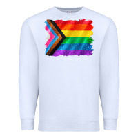 White Pride flag background Premium Sweatshirt - CowGirlArtShop