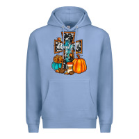 Colony Blue thankful cross Premium Hoodie - JahusDesignShop