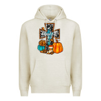 Oatmeal Heather thankful cross Premium Hoodie - JahusDesignShop