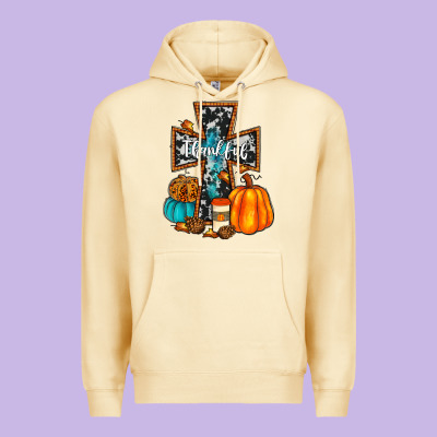 Thankful Cross Premium Hoodie Designed By Jahusdesignshop