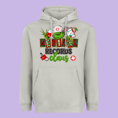 Medical Records Claus Heavyweight Hoodie Designed By Cowgirlartshop