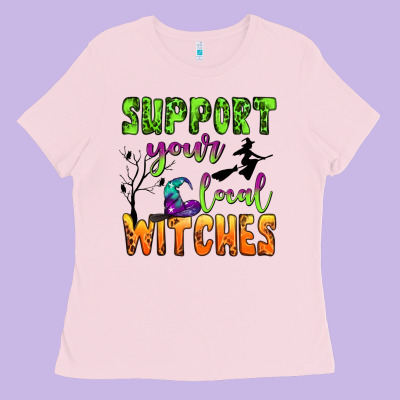 Support Your Local Witches Ladies Tee Designed By Bundleandbundleshop