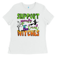 White support your local witches Ladies Tee - BundleAndBundleShop