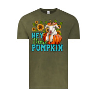 Vintage Olive Hey there pumpkin Lamb Vintage Tee - NancyCooperArtShop
