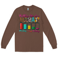 Chestnut Battery Life Of A Mama Long Sleeve Tee - BundleAndBundleShop