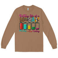 Toasted Coconut Battery Life Of A Mama Long Sleeve Tee - BundleAndBundleShop