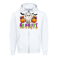 White No Diggity 'Bout To Bag It Up Zipper Hoodie - texasbilliewilder