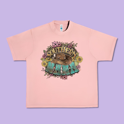 Southern Nana Western Flowers Urban Heavy Tee Designed By Nancycooperartshop