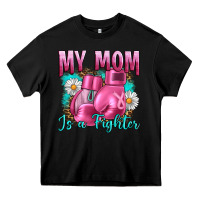 Black Breast Cancer My Mom Is A Fighter Heavy Core Tee - Artiststas