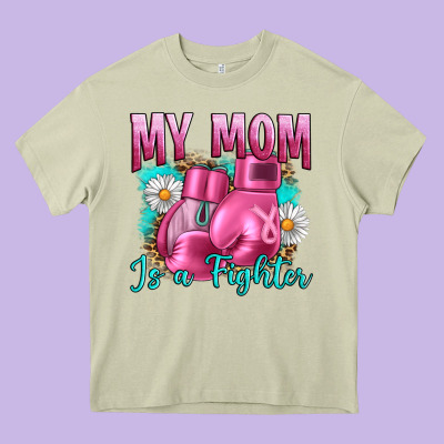 Breast Cancer My Mom Is A Fighter Heavy Core Tee Designed By Artiststas