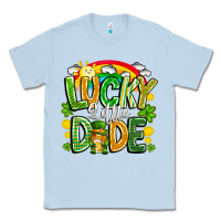 Dusty Blue Lucky Little Dude Classic Tee - CowhideDigitalArt