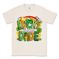 Natural Lucky Little Dude Classic Tee - CowhideDigitalArt