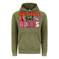 Vintage Olive hot girls read books Vintage Hoodie - MaliasSmallBusiness