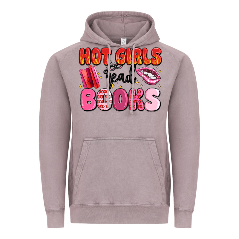 Hot Girls Read Books Vintage Hoodie by MaliasSmallBusiness | Teevron