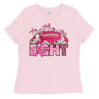 Bubblegum Pink together we fight Ladies Tee - Artiststas