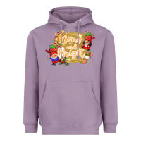 Lavender merry and bright gnome Heavyweight Hoodie - CowGirlArtShop