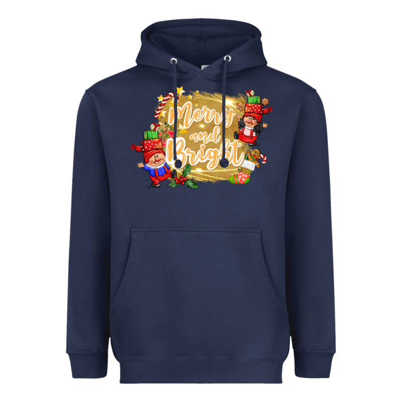 Merry And Bright Gnome Heavyweight Hoodie by CowGirlArtShop | Teevron