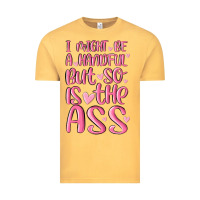 Vintage Mustard i might be a handful but so is this ass Vintage Tee - MaliasSmallBusiness