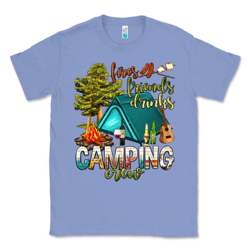 Fires Friends Drinks Camping Crew Classic Tee by NancyCooperArtShop | Teevron