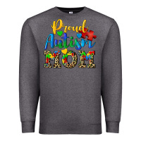Charcoal Heather proud autism mom Premium Sweatshirt - CowGirlArtShop
