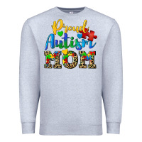 Heather Grey proud autism mom Premium Sweatshirt - CowGirlArtShop