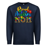 Navy proud autism mom Premium Sweatshirt - CowGirlArtShop