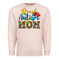 Pale Pink proud autism mom Premium Sweatshirt - CowGirlArtShop