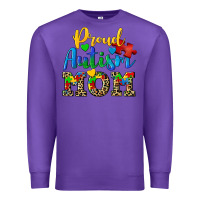 Purple proud autism mom Premium Sweatshirt - CowGirlArtShop