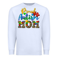 White proud autism mom Premium Sweatshirt - CowGirlArtShop