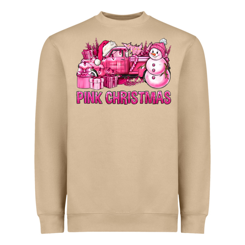 Pink Christmas Truck Heavyweight Sweatshirt by BundleAndBundleShop | Teevron