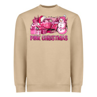 Mushroom Pink Christmas Truck Heavyweight Sweatshirt - BundleAndBundleShop