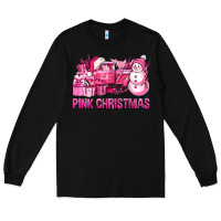 Black Pink Christmas Truck Long Sleeve Tee - BundleAndBundleShop