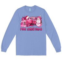 Colony Blue Pink Christmas Truck Long Sleeve Tee - BundleAndBundleShop