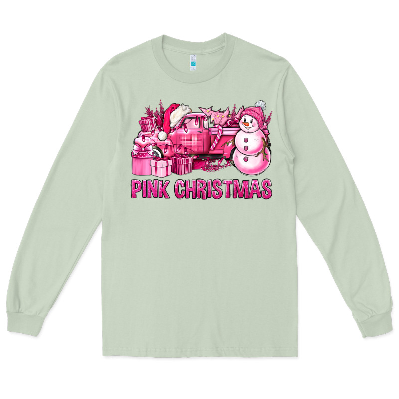 Pink Christmas Truck Long Sleeve Tee by BundleAndBundleShop | Teevron