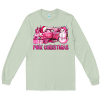 Matcha Pink Christmas Truck Long Sleeve Tee - BundleAndBundleShop