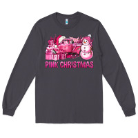 Smoke Pink Christmas Truck Long Sleeve Tee - BundleAndBundleShop
