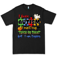 Black i have autism i can't say trick or treat Premium Tee - JahusDesignShop